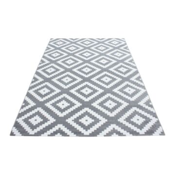 Plus Rhombus koberec nízky vlas obdĺžnik 200x290cm sivá