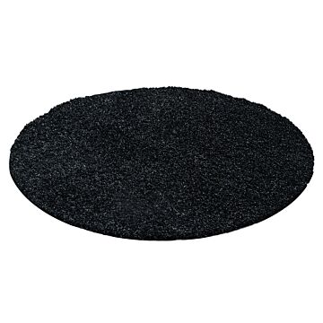 Life Shaggy koberec vysoký vlas kruh Ø 120cm antracitová