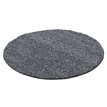 Life Shaggy koberec vysoký vlas kruh Ø 120cm sivá