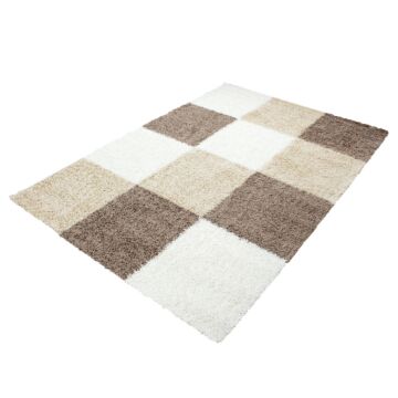 Life Shaggy Blok koberec vysoký vlas obdĺžnik 60x110cm moka
