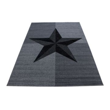 Plus Hviezda koberec nízky vlas obdĺžnik 200x290cm sivá