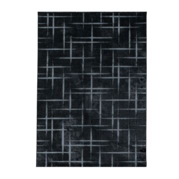 Costa Fisk koberec nízky vlas obdĺžnik 120x170cm čierna