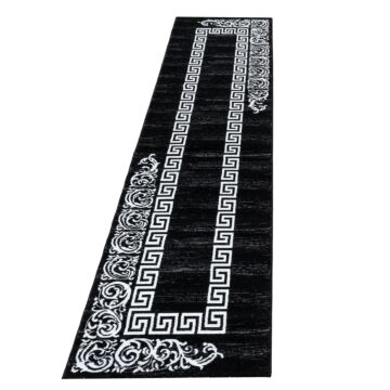 Miami Henna koberec nízky vlas behúň 80x300cm čierna