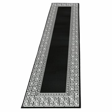 Parma Laby koberec nízky vlas behúň 80x300cm čierna