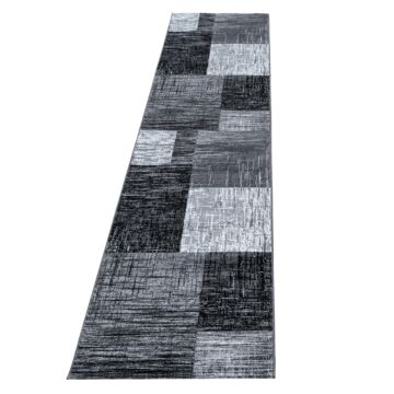 Plus Blend koberec nízky vlas behúň 80x300cm čierna