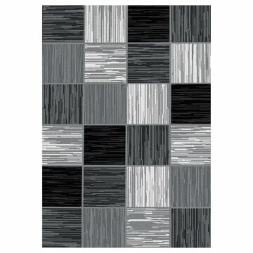 Base Bloks koberec nízky vlas obdĺžnik 60x100cm čierna
