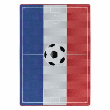 Play Futbalové Ihrisko Francúzsko protišmykový hrací koberec slučkový vlas obdĺžnik 160x230cm biela