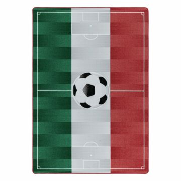 Play Futbalové Ihrisko Taliansko protišmykový hrací koberec slučkový vlas obdĺžnik 160x230cm biela