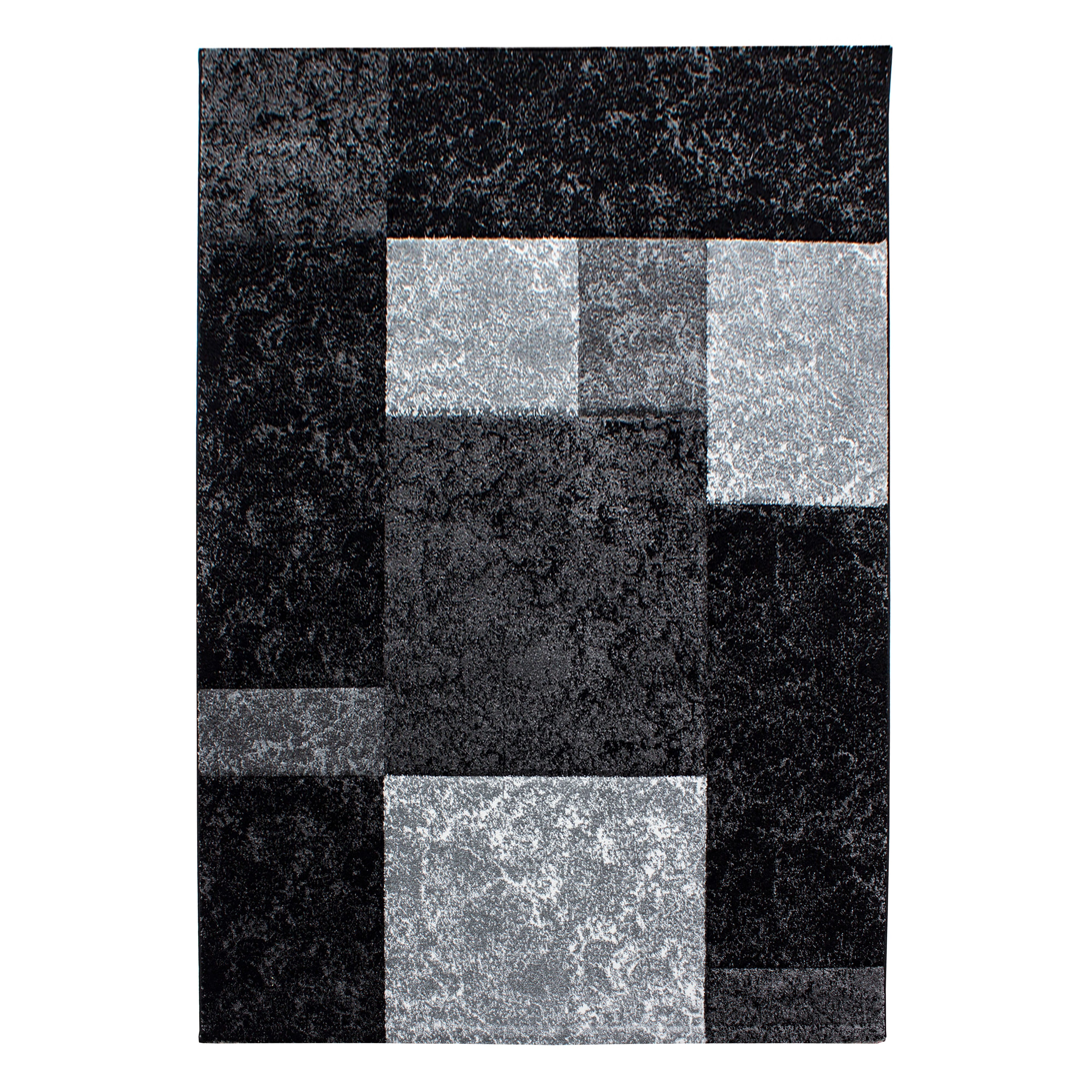 Hawaii Bloky koberec nízky vlas obdĺžnik 240x340cm čierna